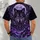 Violet Wolf, Moon and Castle for Gothic Nightlife and Dark Fantasy Fans All-over Print Unisex T-shirt - 6
