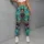 Playful Wild Dog Faces In Turquoise For Bright Summer Days And Casual Outings Leggings - 5
