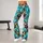 Playful Wild Dog Faces In Turquoise For Bright Summer Days And Casual Outings Leggings - 11