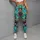 Playful Wild Dog Faces In Turquoise For Bright Summer Days And Casual Outings Leggings - 4