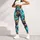Playful Wild Dog Faces In Turquoise For Bright Summer Days And Casual Outings Leggings - 6