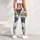 Watercolor Roosters and Blue Florals for Relaxed Country Weekends and Garden Strolls Leggings - 5