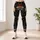 Santa Claus Horseback Christmas Nightscape for Festive Holiday Celebrations and Winter Style Leggings - 4