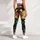 Santa Claus Horseback Christmas Nightscape for Festive Holiday Celebrations and Winter Style Leggings - 6