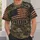 Distressed American Flag And Freedom Emblem For Patriotic Independence Day Wear All-over Print Unisex T-shirt - 6