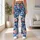 Blue Floral Bouquet Motif For Relaxed Weekend Outings And Everyday Spring Travel Style Leggings - 11