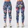 Blue Floral Bouquet Motif For Relaxed Weekend Outings And Everyday Spring Travel Style Leggings - 3