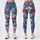Blue Floral Bouquet Motif For Relaxed Weekend Outings And Everyday Spring Travel Style Leggings - 1