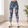 Blue Floral Bouquet Motif For Relaxed Weekend Outings And Everyday Spring Travel Style Leggings - 6