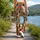 Rust and Teal Bohemian Geo Motifs for Weekend Getaways and Relaxed Everyday Style for Women Leggings - 12