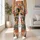Rust and Teal Bohemian Geo Motifs for Weekend Getaways and Relaxed Everyday Style for Women Leggings - 11