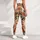 Rust and Teal Bohemian Geo Motifs for Weekend Getaways and Relaxed Everyday Style for Women Leggings - 5