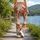 Terracotta Fish Motifs for Relaxed Coastal Getaways and Sunny Beach Days by the Sea Leggings - 12