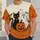 Black Cat Ghost Pumpkin Halloween Scene for Spooky Season Gatherings and Parties All-over Print Unisex T-shirt - 5