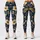 Indigo Gold Botanical Vines for Relaxed Vacation Days and Resort Getaways Leggings - 3