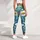 Blue Butterfly and White Daisy Garden for Relaxed Summer Outings and Nature Lovers Leggings - 6