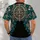 Mayan Ceremonial Medallion and Teal Botanicals for Cultural Travel and Daily Wear All-over Print Unisex T-shirt - 6