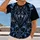 Baroque Wolf and Blue Filigree for Parties, Nightlife and Everyday Wear All-over Print Unisex T-shirt - 2
