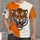Roaring Tiger Head and Orange Ivory Colorblock for Outdoor Adventure Enthusiasts All-over Print Unisex T-shirt - 4
