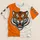 Roaring Tiger Head and Orange Ivory Colorblock for Outdoor Adventure Enthusiasts All-over Print Unisex T-shirt - 1