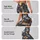Cute Cat Faces in Slate and Ochre for Playful Everyday Style Leggings - 8