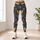 Cute Cat Faces in Slate and Ochre for Playful Everyday Style Leggings - 4
