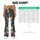 Cute Cat Faces in Slate and Ochre for Playful Everyday Style Leggings - 7