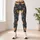Cute Cat Faces in Slate and Ochre for Playful Everyday Style Leggings - 6