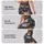 Cute Cat Faces in Slate and Ochre for Playful Everyday Style Leggings - 2
