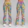 Rainbow Peace Signs, Smiling Daisies And Hearts For Carefree Festival Weekend Style Leggings - 9