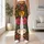 Retro Folk Flowers And Hearts For Colorful Weekend Boho Style Leggings - 11