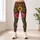 Retro Folk Flowers And Hearts For Colorful Weekend Boho Style Leggings - 4