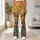 Whimsical Dog Faces in Golden Ochre for Cheerful Everyday Style for Women and Dog Lovers Leggings - 11