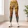 Whimsical Dog Faces in Golden Ochre for Cheerful Everyday Style for Women and Dog Lovers Leggings - 4
