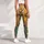 Whimsical Dog Faces in Golden Ochre for Cheerful Everyday Style for Women and Dog Lovers Leggings - 6