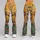 Whimsical Dog Faces in Golden Ochre for Cheerful Everyday Style for Women and Dog Lovers Leggings - 9