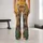 Whimsical Dog Faces in Golden Ochre for Cheerful Everyday Style for Women and Dog Lovers Leggings - 10