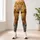 Whimsical Dog Faces in Golden Ochre for Cheerful Everyday Style for Women and Dog Lovers Leggings - 6