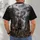 Majestic Stags in a Misty Forest for Hunting Camp and Outdoor Adventure Enthusiasts All-over Print Unisex T-shirt - 6