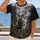 Majestic Stags in a Misty Forest for Hunting Camp and Outdoor Adventure Enthusiasts All-over Print Unisex T-shirt - 2