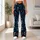 Whirling Red Blue and Ivory Leaves for Yoga, Dance and Everyday Movement for Women Leggings - 11