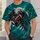 Teal Eagle Clutching Football for Game Day Energy and Stadium Saturday Tailgates All-over Print Unisex T-shirt - 5