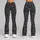 Charcoal Gray Leopard Spots for Casual Weekend Wear and Everyday Women's Animal Style Leggings - 9