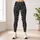 Charcoal Gray Leopard Spots for Casual Weekend Wear and Everyday Women's Animal Style Leggings - 4
