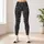 Charcoal Gray Leopard Spots for Casual Weekend Wear and Everyday Women's Animal Style Leggings - 6