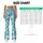 Teal Black Geometric Motif For Everyday Casual Style And Weekend Athleisure For Women Leggings - 7