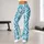 Teal Black Geometric Motif For Everyday Casual Style And Weekend Athleisure For Women Leggings - 11