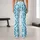 Teal Black Geometric Motif For Everyday Casual Style And Weekend Athleisure For Women Leggings - 10