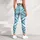 Teal Black Geometric Motif For Everyday Casual Style And Weekend Athleisure For Women Leggings - 4