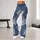 Navy Ivory Floral And Geometric Patchwork For Relaxed Weekend Style And Travel Wear Leggings - 11